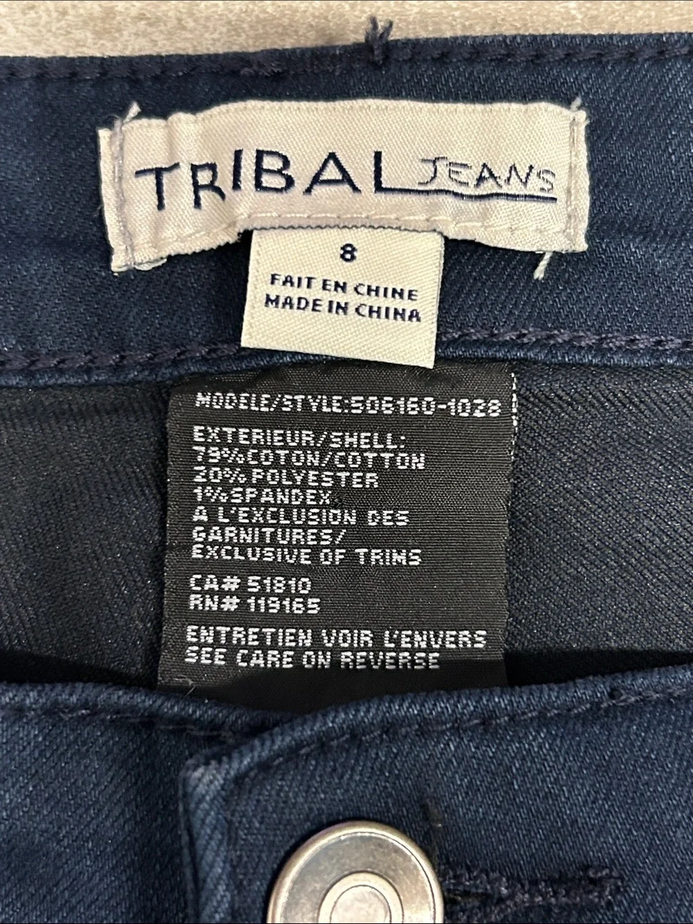 NEW Tribal Favorite Navy Blue Straight Jeans